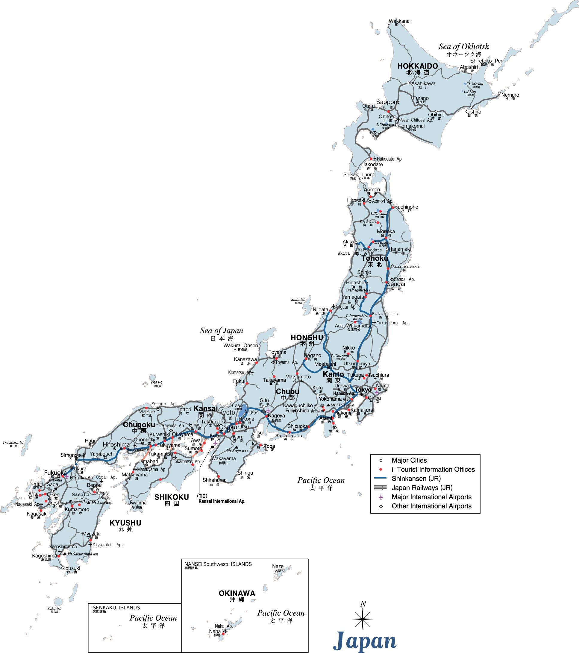 Japonsko Silnice Mapa Silni N Mapa Japonsko V Chodn Asie Asie   Japonsko Silnice Mapa 