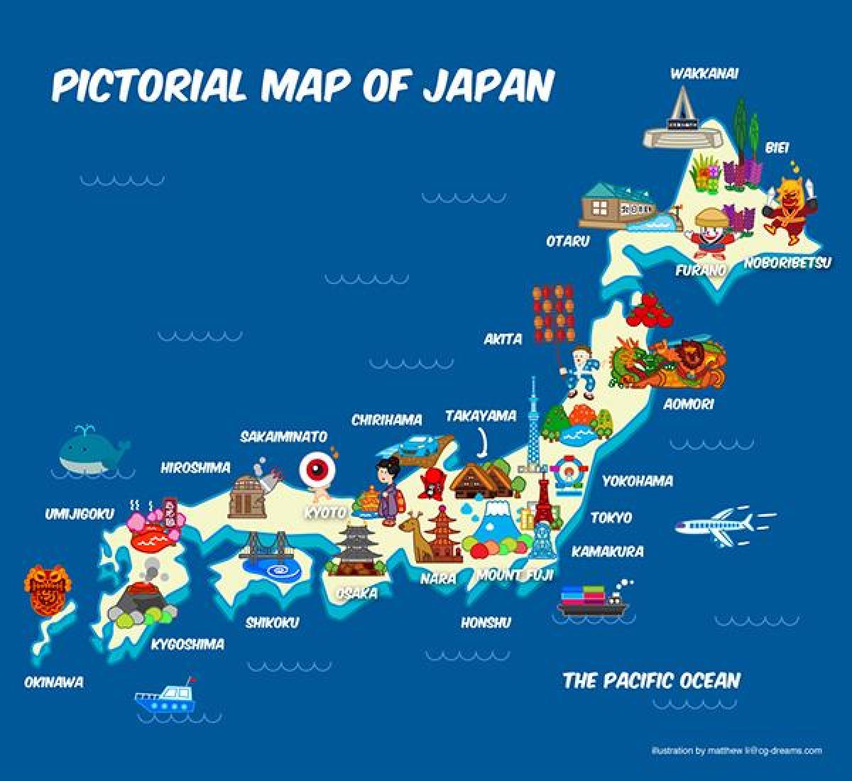 cestovní mapa japonska
