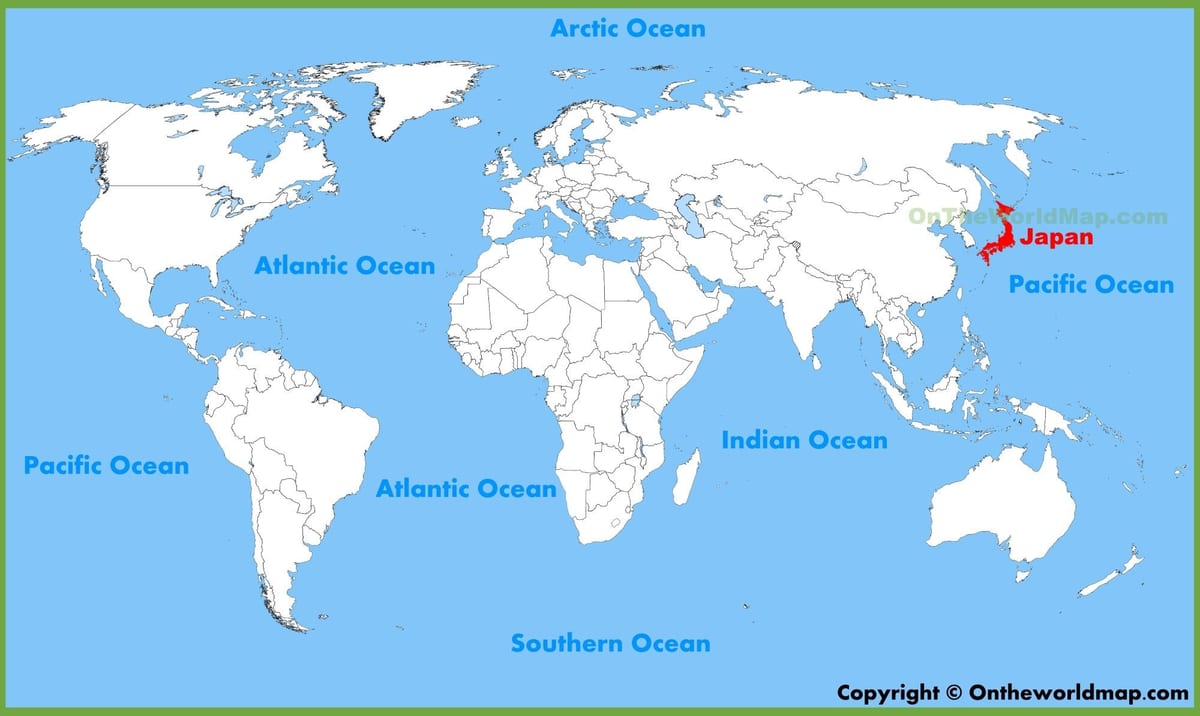 umístění na mapě japonska