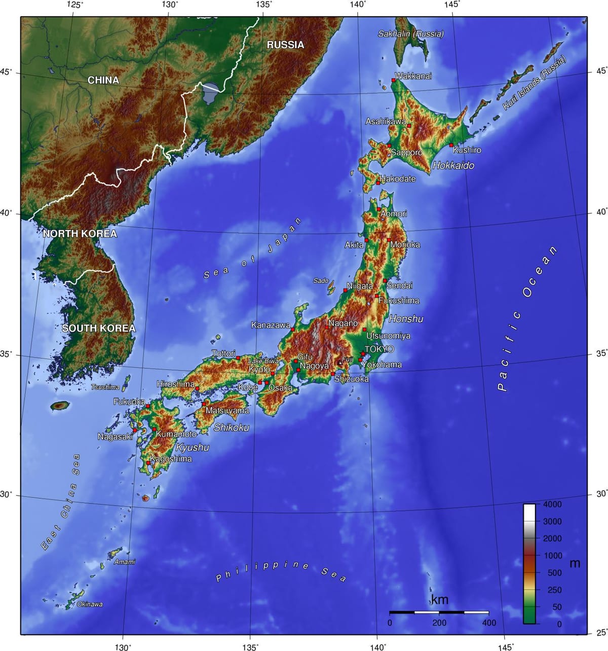 japonsko mapa v režimu offline