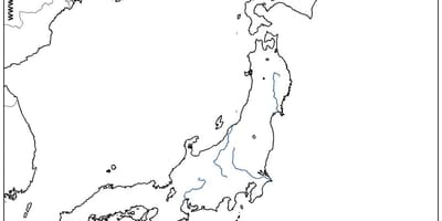 Japonsko řeky mapě