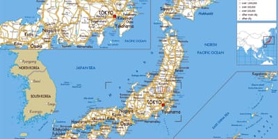 Silniční mapa japonska