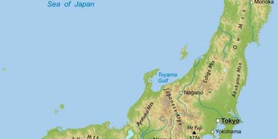 Mapa hor v japonsku