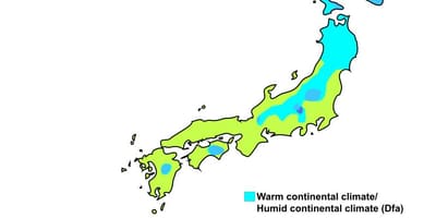 Klima mapa japonska