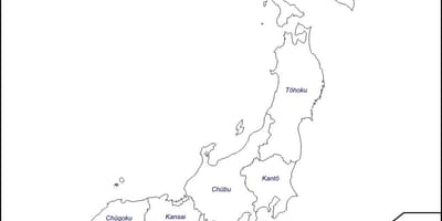 Mapa obrys japonsko