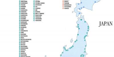 Mapa japonska porty