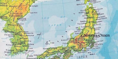 Výšková mapa japonska