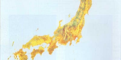 Mapa japonsko, vegetace