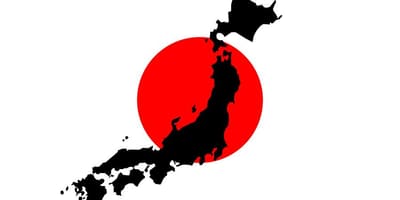 Japonsko mapa vlajky