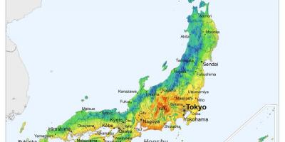 Záření japonsko mapa
