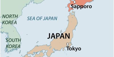 Mapa severní japonsko