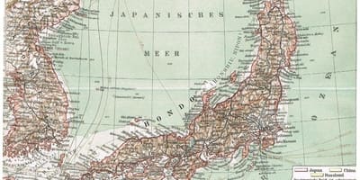 Stará mapa japonsko