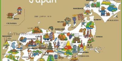 Turistická mapa japonska